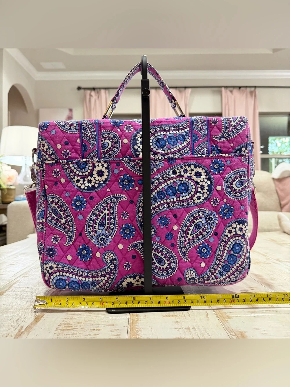 Vera Bradley Magenta Paisley Boysenberry Quilted Laptop vintage Retired